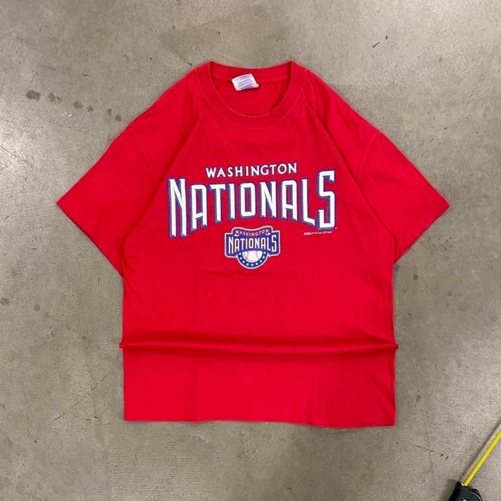 Vintage Washington Nationals MLB Baseball 2000s Y2K T-Shirt Size L